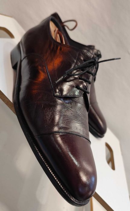 Pantofi derby 44 44.5 lucrati manual FABI de lux piele naturala moale