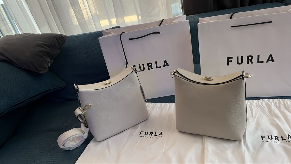Furla Danae Perla и Beige.100%ориг. със сериен номер,етикети,торбичка
