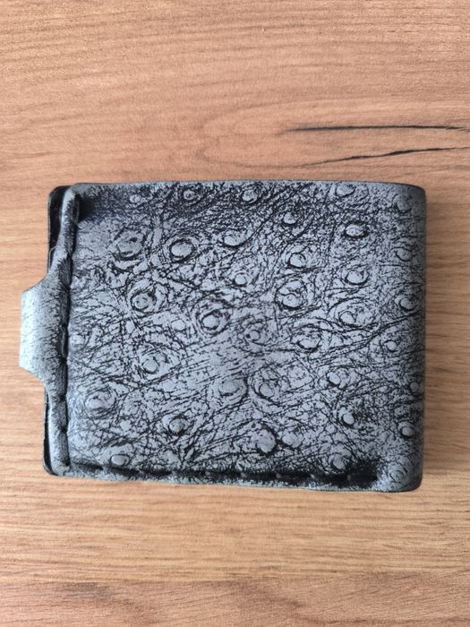 Портфейл  от естествена щраусова кожа
