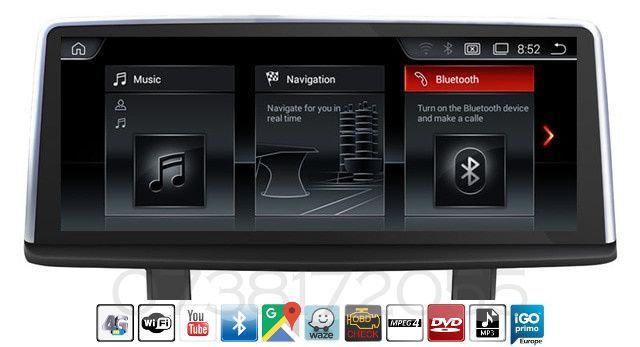 Navigatie Android  BMW Seria 3 F30 F32 Carplay GPS Internet  Bluetooth
