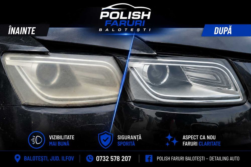 Polish Faruri | Detailing Auto Balotești | Polish Caroserie | Detailing Interior