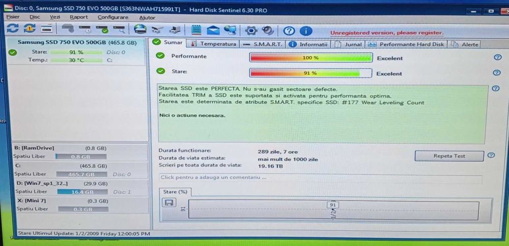 SSD Solid State Drive Samsung 750 EVO,500GB,Sata III,6GB/s