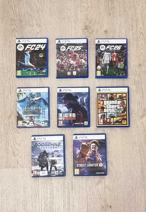 Discuri cu jocuri pentru Playstation 5 PS5 Horizon, God of War, GTA 5, FC26