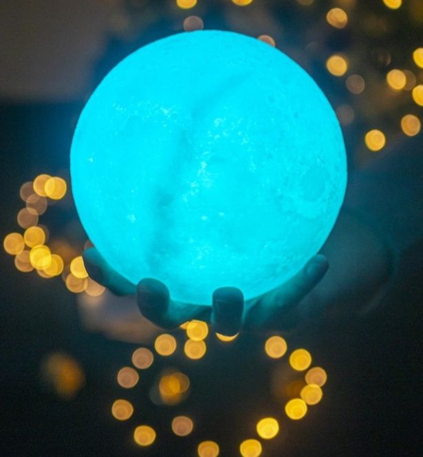 Lampă Lună Plină 3D