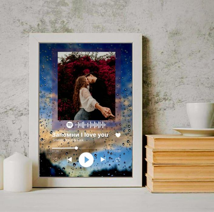 ПОДАРЪК за Свети Валентин - рамка със снимка и ПЕСЕН