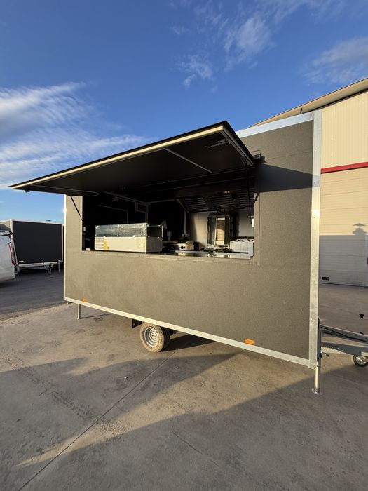 Rulota Comerciala 4m Premium Echipata Complet Fast Food Grill Shaorma Kebab In Stoc