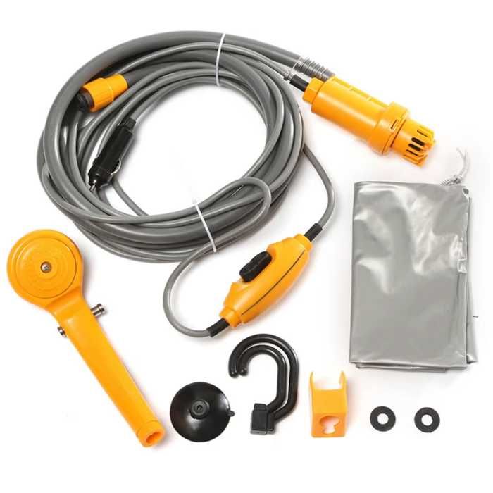 Портативен преносим душ външен за къмпинг каравана палатка 12V