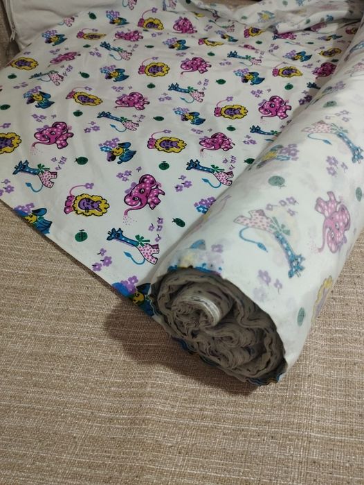 Ткань поплин с детским рисунком