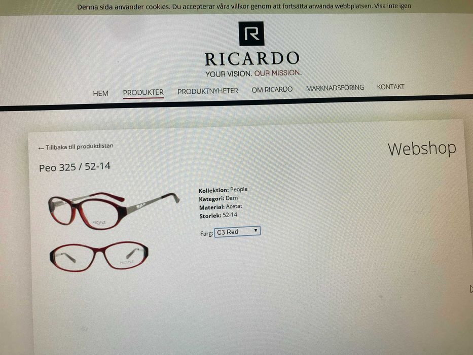 Rame ochelari de vedere People by Ricardo Peo 325 C3 52-14 - Suedia