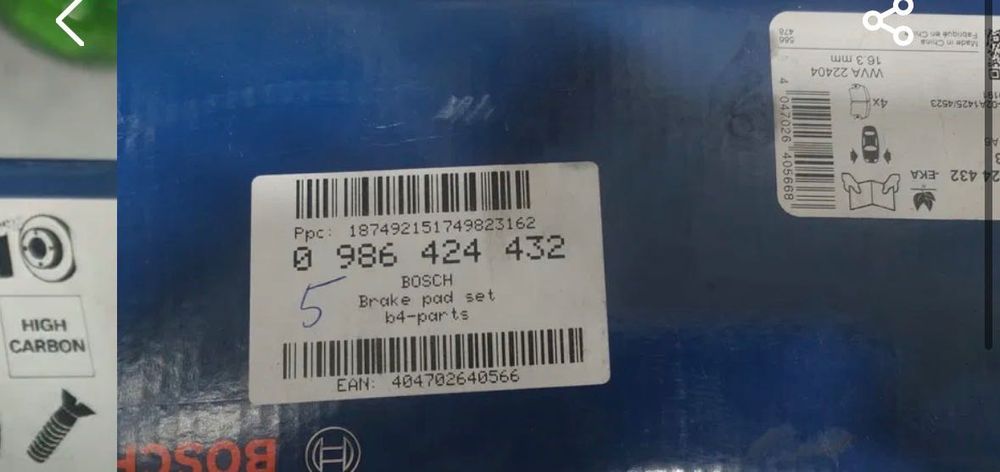 Set discuri ventilate si placute frane fata pentru Audi A4, A6, Q5.