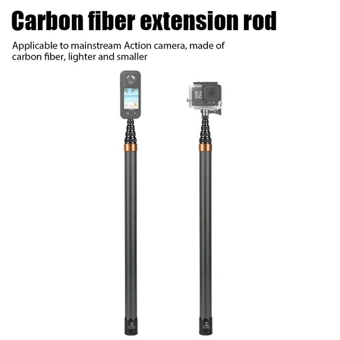 Selfie Stick Carbon Invizibil 3M, Insta360 X5,X4,X3,X2, ONE, GoPro - N