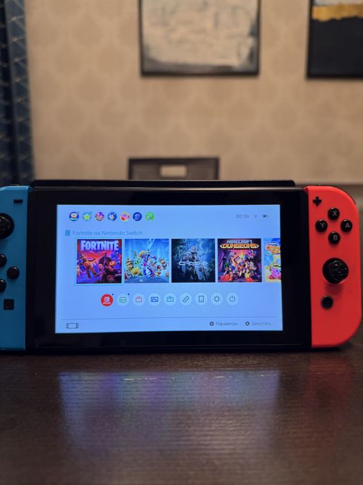Nintendo Switch V2 + 7 игр + полный комплект аксессуаров