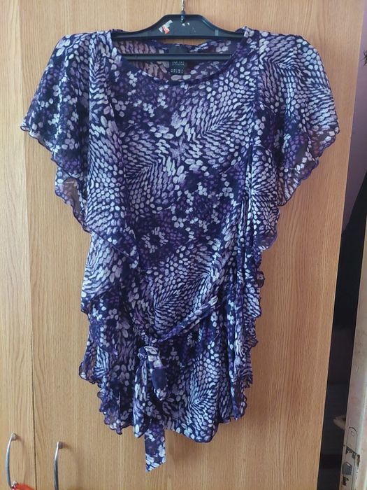 Bluză damă superbă mâneci liliac