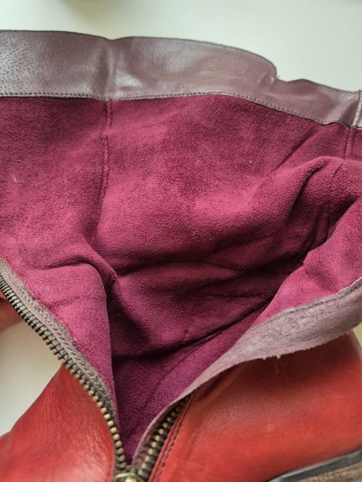 Cizme piele rosii  38