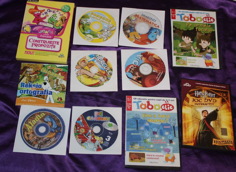 Lot 29 cd jocuri educationale copii Piticlic si dinozaurii isteti