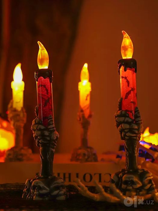 Свеча рука скелета на halloween хэллоуин узбекистан