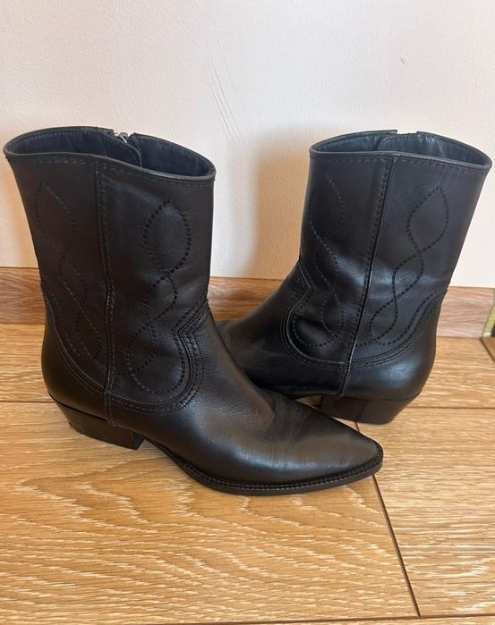 Ботинки казачки кожаные