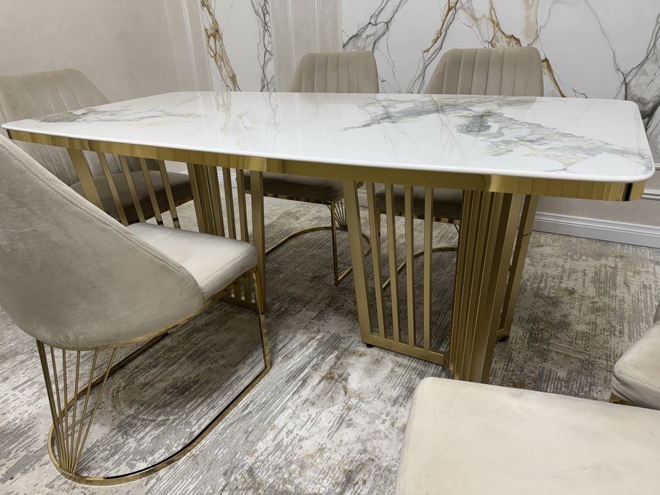 Комплект стол и стул из керамогранит