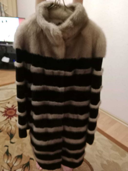 Стриженная норка с поясом