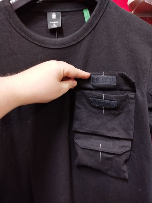 Оригинална карго блуза G-Star Raw Pocket M нова мъжка черна фланела