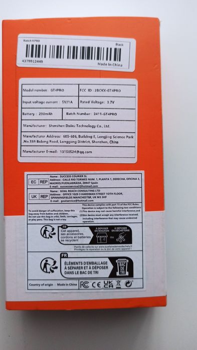 Smartwatch GT4Pro + curea extra