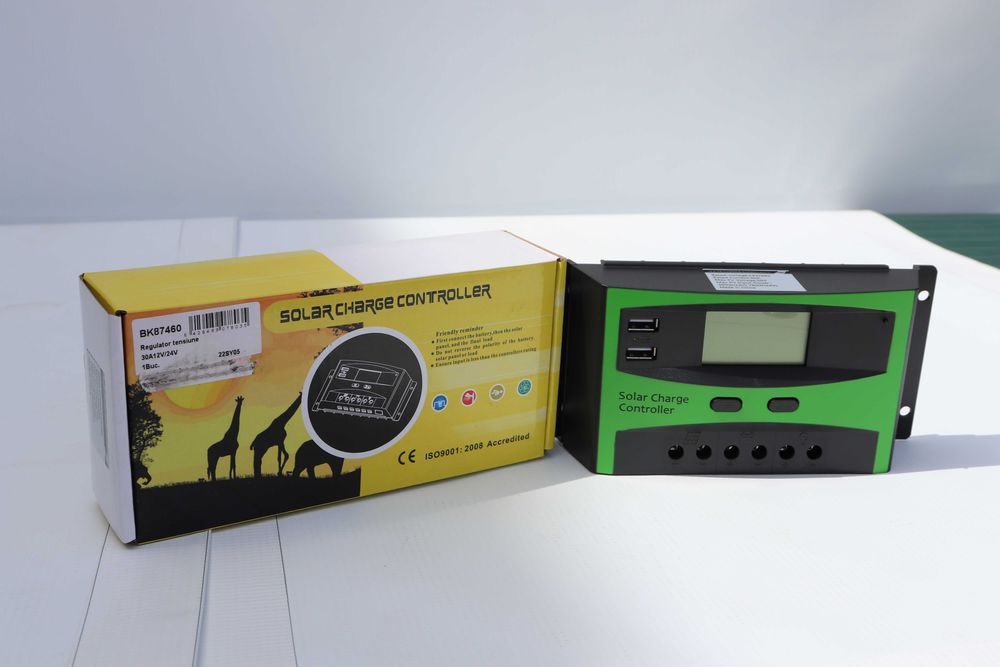 Regulator pentru panou solar 30A 12V/24V 2X port USB Breckner Germany