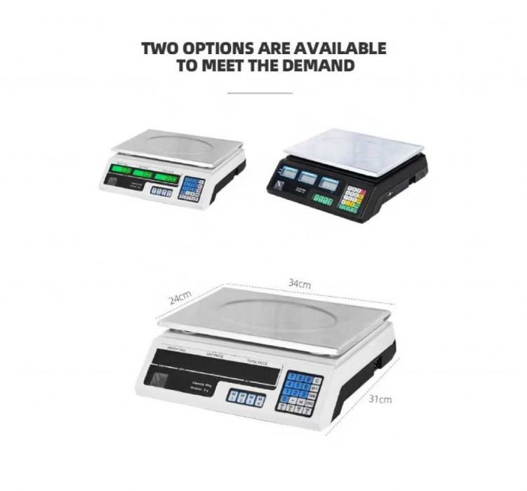 Професионален електронен кантар до 40 кг с двоен дисплей