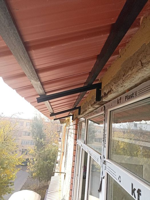 Предоставляем услуги по установке козырьков навесы бельевых роликов ...