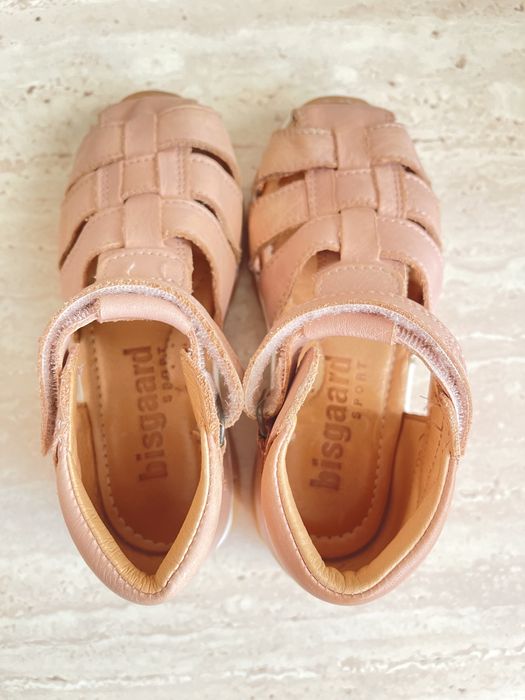 Sandale copii din piele Bisgaard Billie culoare bej (nude) marimea 27 interior 17,1 cm