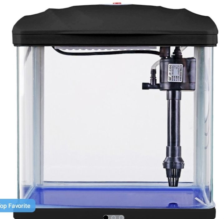 Vand acvariu nefolisit 23×16×27.5, 7 l negru + incalzitor