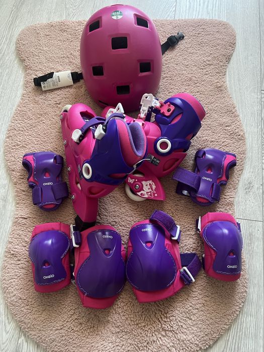 Role ajustabile Oxelo copii 28-30 casca si protectii