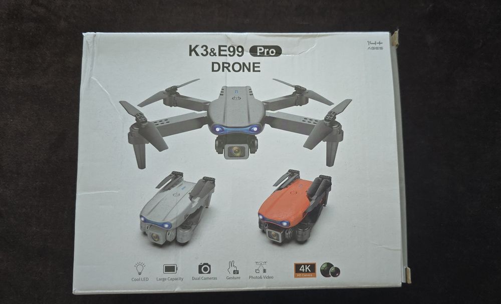 K3 4K PRO дрон - 4K камера, 150 м разстояние, сгъваем, стабилен полет, дистанционно управление, чанта