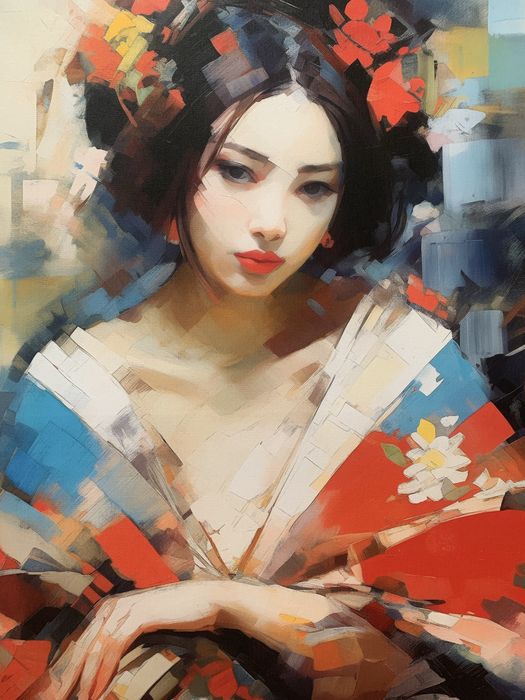 Vand tablou portret gheisa