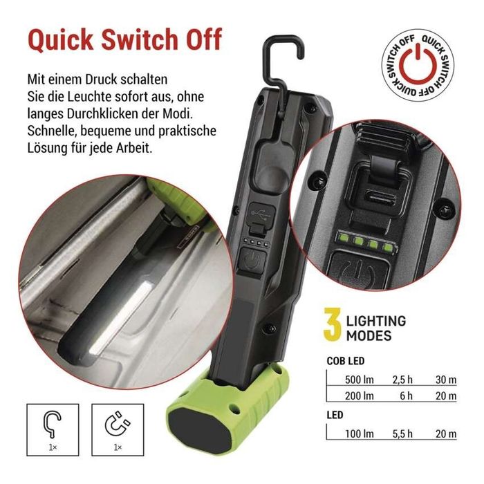 Lanterna led rezista impact.Lanterna lumina  500LM Profi.5+ 1 Gratuit!rezista ulei,antigel.Magnet tare!Garantie 12 luni!!