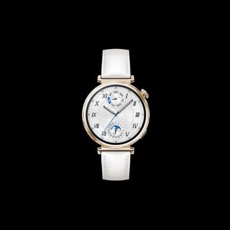 Смарт часовник HUAWEI Watch GT 5 бяла кожена каишка