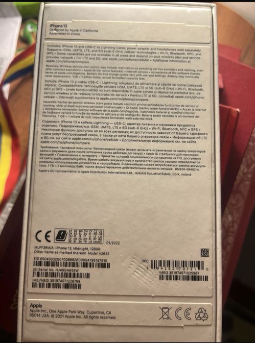 Iphone 13 128gb 88% viata bateriei la cutie