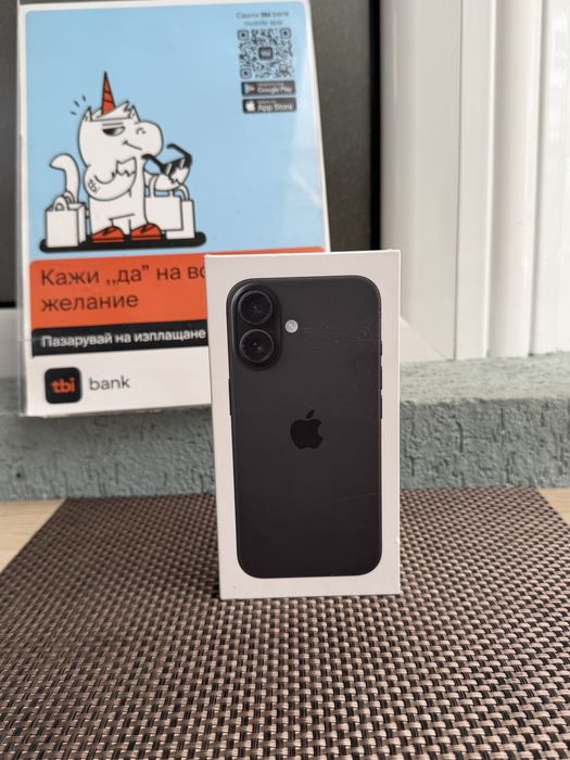 НОВ! *ЛИЗИНГ* iPhone 16 256Gb Black / Гаранция Айфон