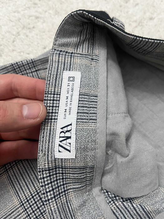 Pantaloni Costum eleganti Zara MEN in carouri Marimea M (EUR31)