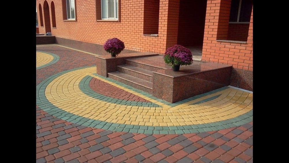Укладка брусчатки. Тротуарная плитка