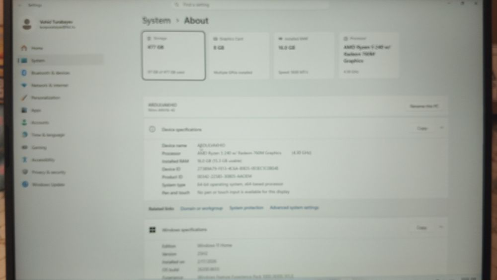 Acer nitro V 16 AI