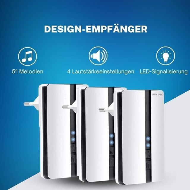 Sonerie wifi fără baterie,  3 receptori