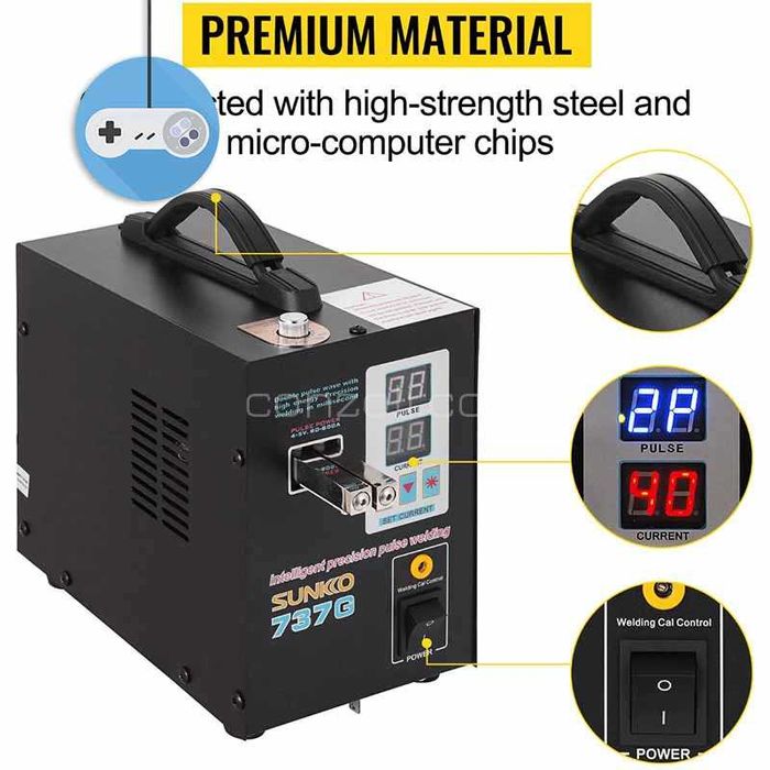 ПРОМОЦИЯ! Станция за точково заваряване Sunkko 737G, 2.8кW, 800A