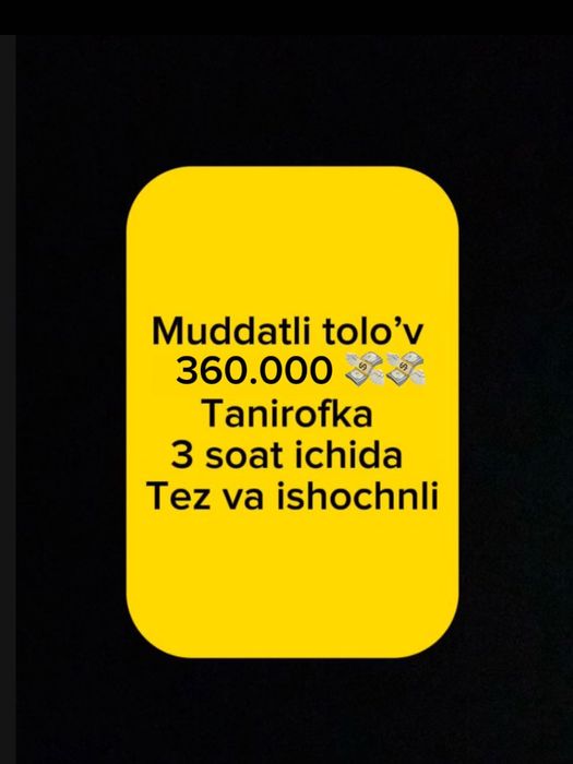 Tanirovka|Tanirofka|Mudatli To'lovga|Bo'lip To'lip To'lash