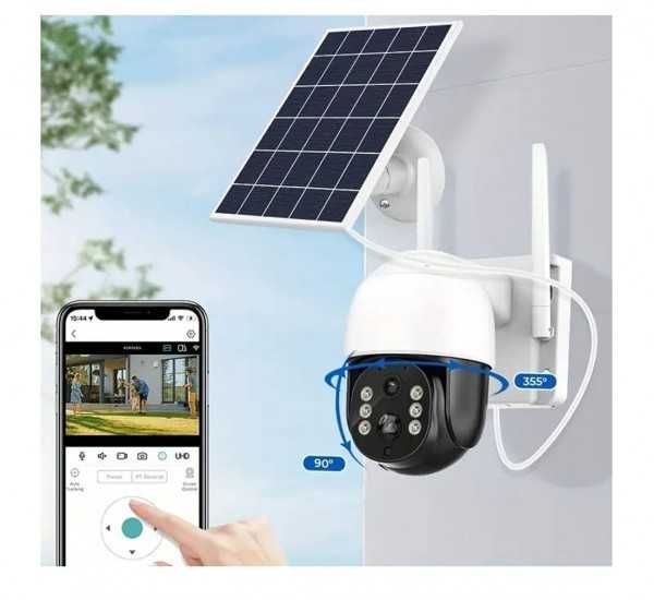 Соларна камера, видео и аудио, въртяща, Wi-Fi, 4G SIM, 5MP,V380 prо
