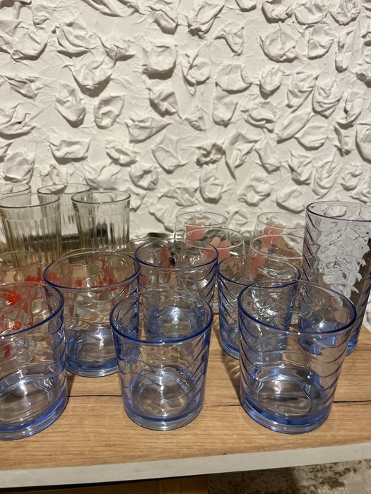 Стаканы стекло,рюмки,стопки.