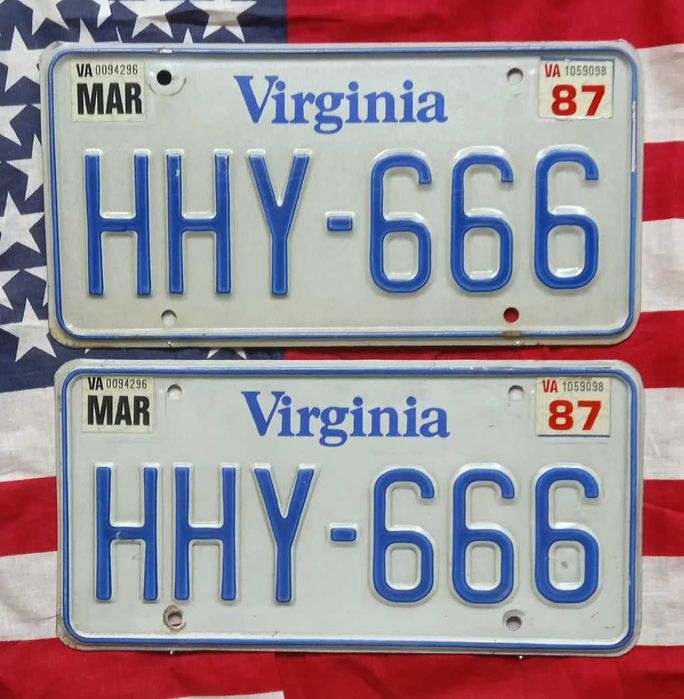 Американски Регистрационни Номера Табели USA Комплект ЧИФТ