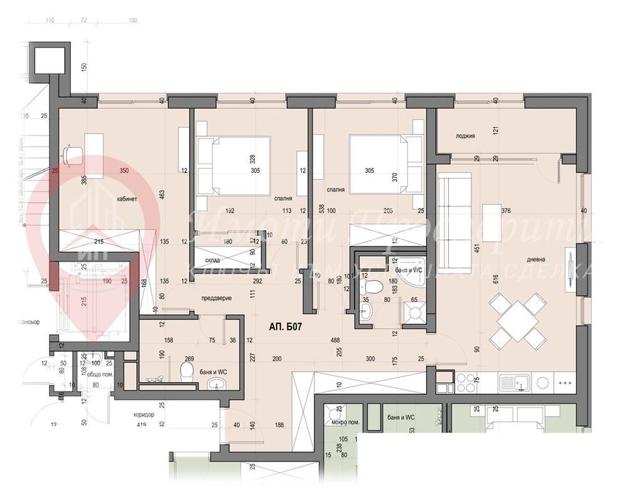 4-стаен в София-Овча Купел площ 137 цена 294550EUR с ДДС