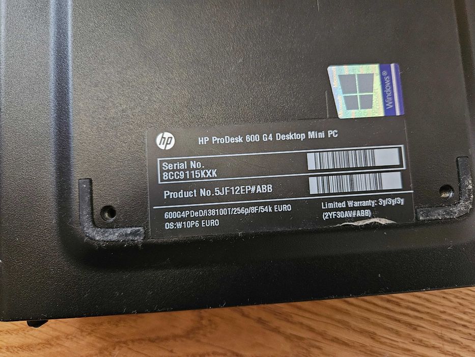 Tiny PC / thin client / calculator slim / PC mini HP ProDesk 600 G4 i3