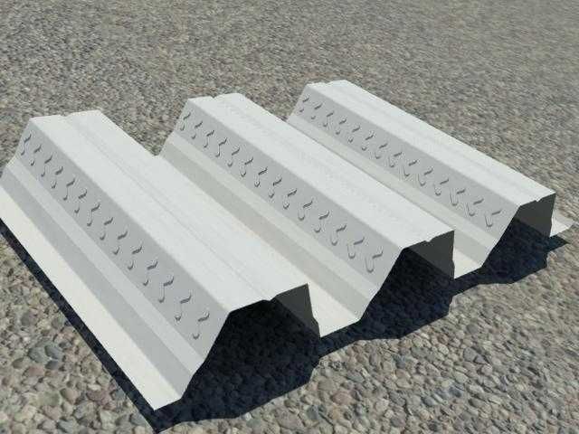 Оставащ кофраж от трапецовидна поцинкована ламарина TR50, TR73 и TR100