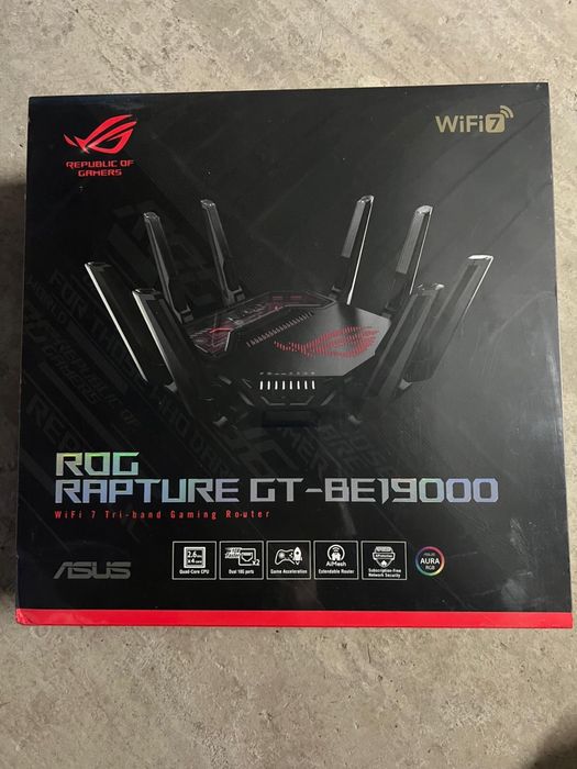 Router Asus ROG Rapture GT BE-19000 Wi-Fi 7 SIGILAT!